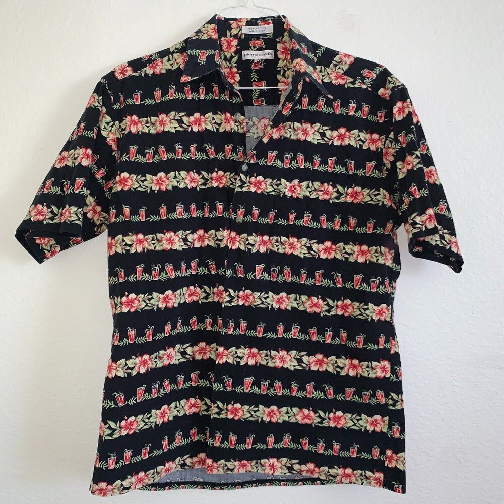 Vintage Pierre Cardin Hawaiian Lei Shirt